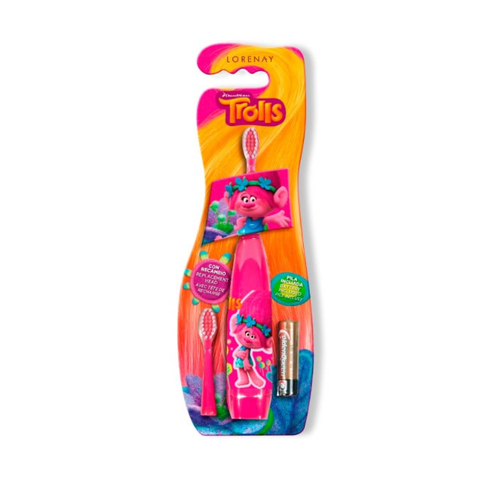 Cartoon Trolls Battery Powered Electric Toothbrush – Fun & Effective Oral Care for Kids