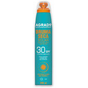 Agrado Bruma Seca Solar SPF 50 - 200ml | Spray protector solar de alta protección para pieles sensibles