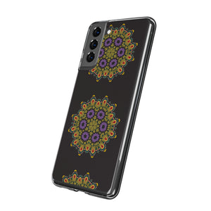 Funda para teléfono con diseño de mandala dorado