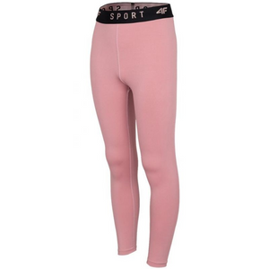 Leggings de secado rápido para niña 4F Jr - Pantalones rosados flexibles y cómodos HJZ22-JSPDF002 53S