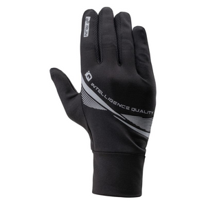 Guantes para correr IQ Siena - Unisex, compatibles con pantalla táctil, elementos reflectantes, negros