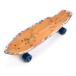 Meteor 22596 Bamboo and Maple Skateboard - Durable cruiser board for outdoor adventures and travel.