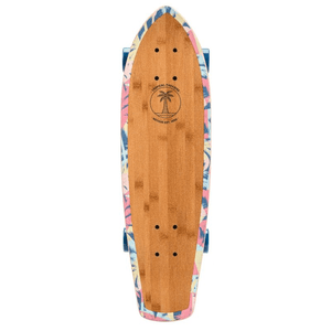 Meteor 22596 skateboard featuring a durable bamboo and maple deck, perfect for outdoor adventures and travel.