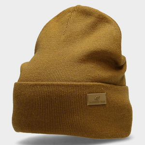 4F Men's Winter Hat H4Z22-CAM004 - Warm, Flexible & Stylish Brown Hat| Ultimate Winter Comfort & Style