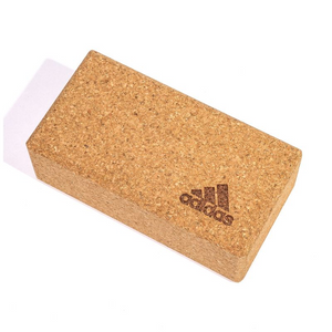 Adidas ADYG-20100CORK Eco-Friendly Cork Yoga Block - Enhance Yoga Practice with Support & Stability