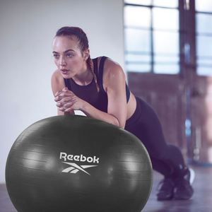 Reebok 65cm Anti-Burst Gymnastics Ball – Ideal for Home Workouts & Physical Therapy