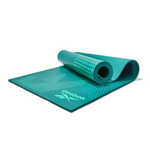 Reebok Fitness RAMT-12236GN 7mm Extra Thick Green Exercise Mat - Perfect for Yoga, Pilates, Stretching, and Home Workouts