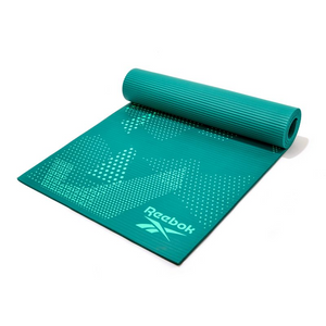 Reebok Fitness RAMT-12236GN Estera de ejercicios verde extra gruesa de 7 mm: perfecta para yoga, pilates, estiramientos y entrenamientos en casa