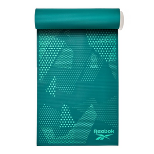 Reebok Fitness RAMT-12236GN 7mm Extra Thick Green Exercise Mat - Perfect for Yoga, Pilates, Stretching, and Home Workouts