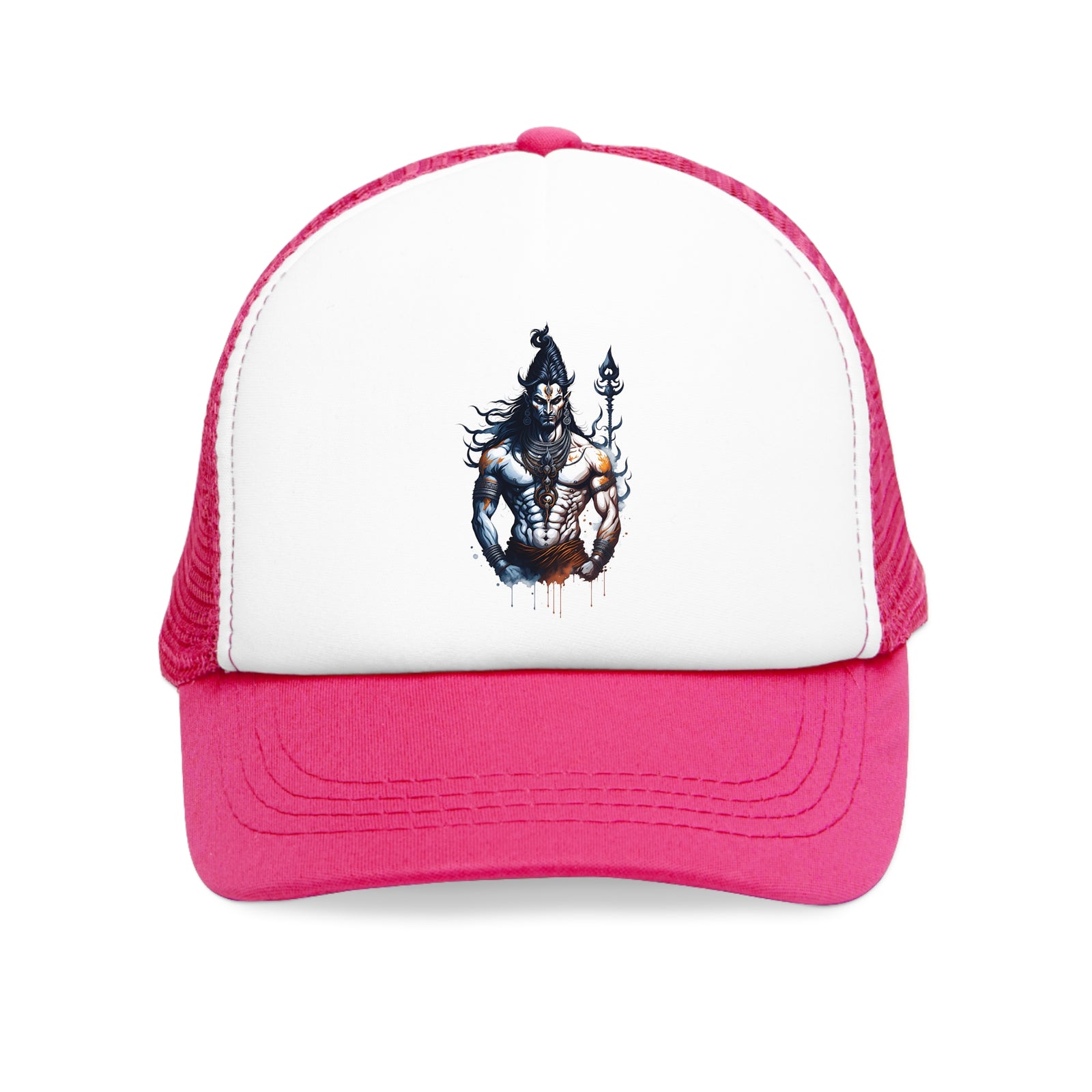 Mesh cap featuring Indian God design, perfect for outdoor adventures and camping, available at revlando.com.