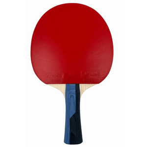 Butterfly Timo Boll Saphire table tennis bat featuring a red playing surface and ergonomic handle for high performance.