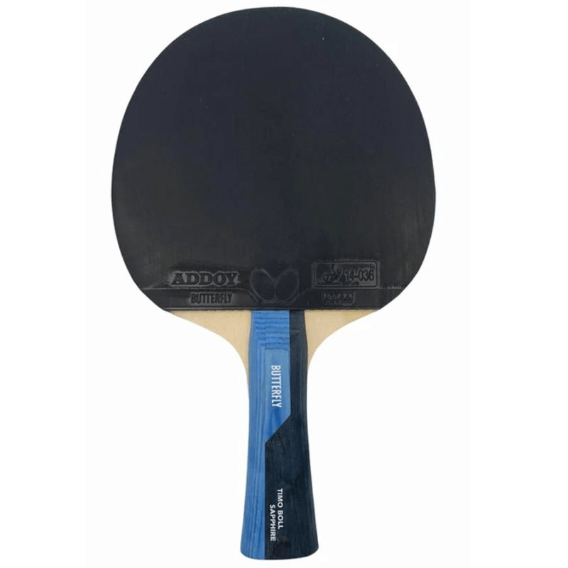 Butterfly Timo Boll Saphire table tennis bat showcasing precision control for outdoor sports and adventure travel.