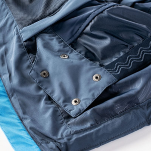 Elbrus Noaks Men's Waterproof Jacket - Breathable, Reflective, with Zippered Pockets (Blue & Navy Blue)