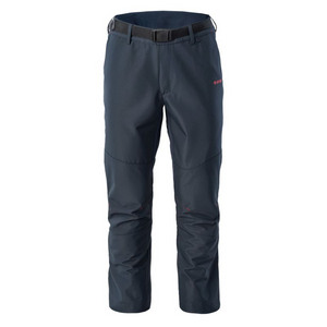 Pantalones Softshell Hi-Tec Lupine M - Pantalones de exterior azul marino impermeables, transpirables y con revestimiento DWR para hombre