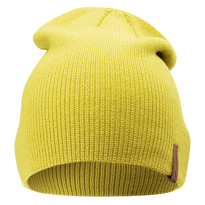 Elbrus Usian unisex stretchy acrylic cap in yellow, perfect for outdoor adventures and stylish travel.