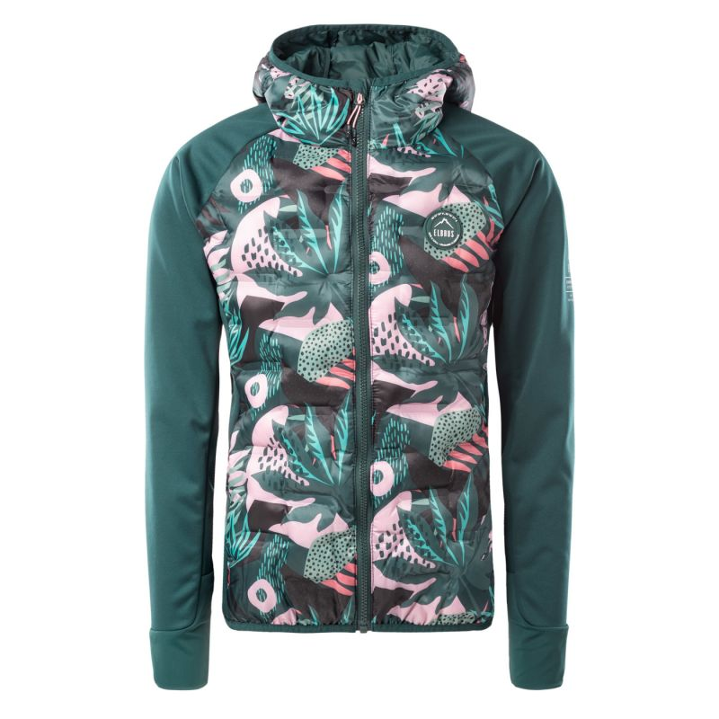 Elbrus Emini Jr Girls' Hybrid Jacket - Green, Softshell with Synthetic Insulation | Ultimate Comfort & Protection