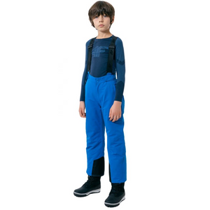 Pantalones de esquí azules impermeables y aislantes para niños 4F Jr - Ropa deportiva de invierno