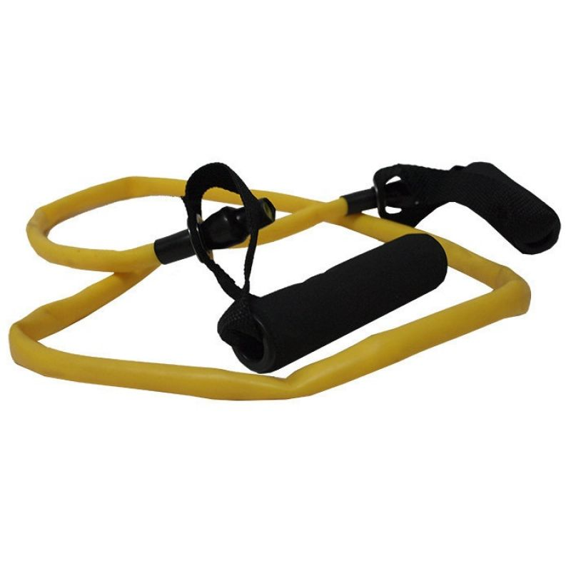 SMJ  Heavy Resistance Fitness Rubber with Handles - SMJ GB-S2109 - Yellow - Ideal for Strength Training and Advanced Users