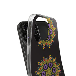 Funda para teléfono con diseño de mandala dorado