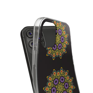 Funda para teléfono con diseño de mandala dorado