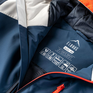 Elbrus Limmen M Ski Jacket - Men's Navy Blue and White | Waterproof & Breathable