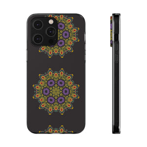 Funda para teléfono con diseño de mandala dorado