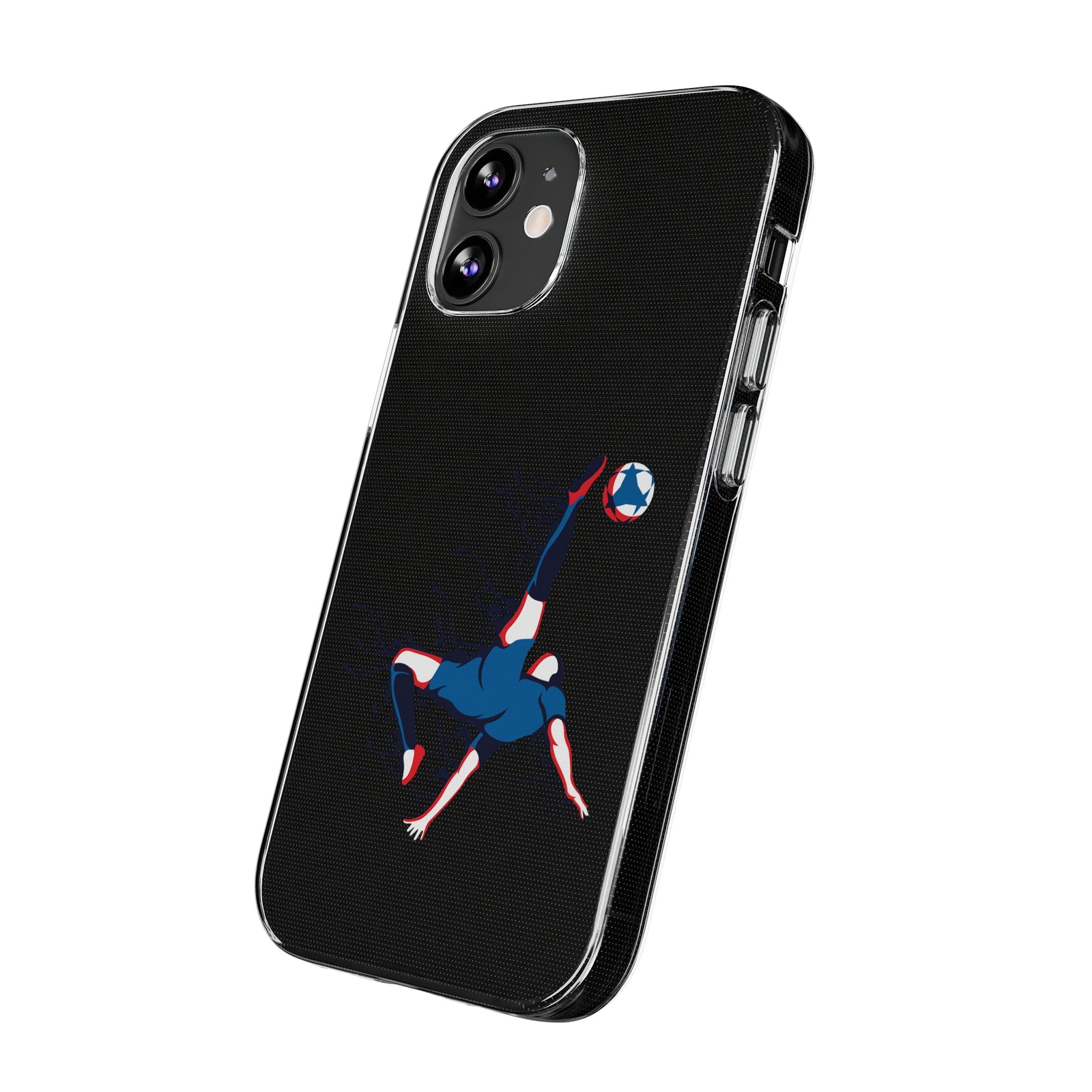 Football bicycle kick phone case designed for outdoor adventures, offering style and light protection for your device.