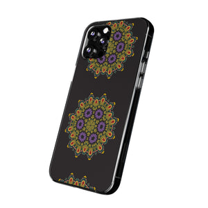 Funda para teléfono con diseño de mandala dorado