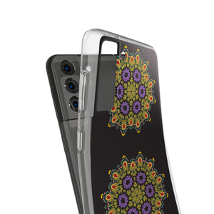 Funda para teléfono con diseño de mandala dorado