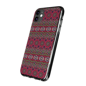 Funda para teléfono con mandala rojo