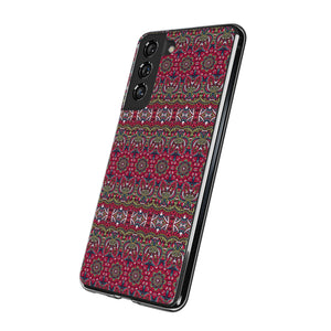 Funda para teléfono con mandala rojo