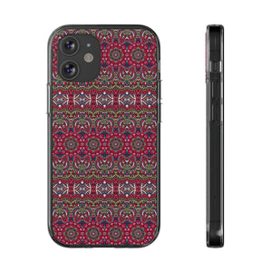 Funda para teléfono con mandala rojo