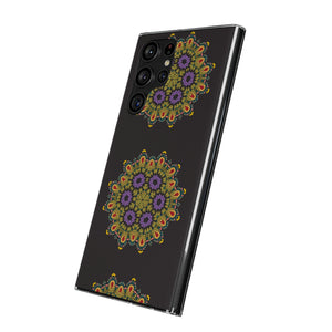 Funda para teléfono con diseño de mandala dorado