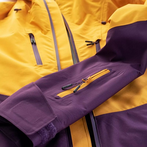 Chaqueta de esquí para mujer Elbrus Sorena - Alta impermeabilidad y transpirabilidad - Elegante amarillo-morado