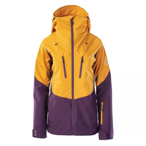 Chaqueta de esquí para mujer Elbrus Sorena - Alta impermeabilidad y transpirabilidad - Elegante amarillo-morado