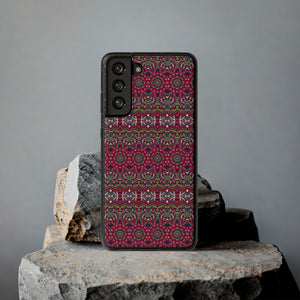 Funda para teléfono con mandala rojo