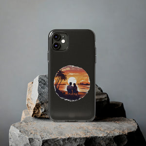 Phone case featuring a sunset scene and couple, perfect for outdoor enthusiasts and adventure lovers. Available at revlando.com.