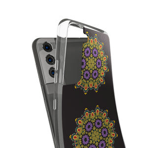 Funda para teléfono con diseño de mandala dorado