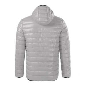 Malfini Everest Men's Hooded Jacket - Warm & Stylish Silver Coat