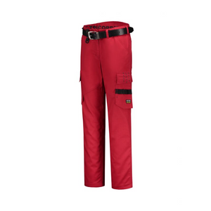 Pantalones de trabajo Tricorp Twill - Ligeros, cintura elástica, bolsillos multifuncionales, elementos reflectantes - Rojo