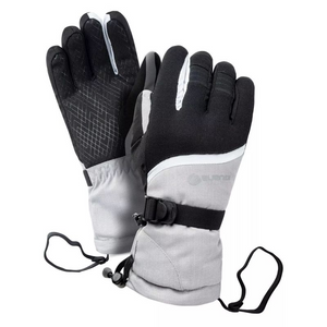 Iguana Kano Women's Ski Gloves - Waterproof, Reflective, Adjustable Wrist Straps, Gray | Stay Warm & Safe