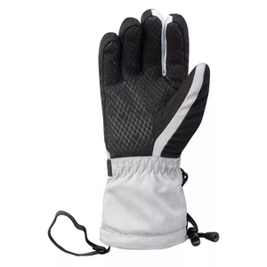 Iguana Kano Women's Ski Gloves - Waterproof, Reflective, Adjustable Wrist Straps, Gray | Stay Warm & Safe