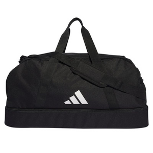 Adidas Tiro Duffel Bag Large - Waterproof Bottom, Black, Durable 100% Polyester