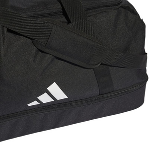 Adidas Tiro Duffel Bag Large - Fondo impermeable, Negro, Durable 100% Poliéster