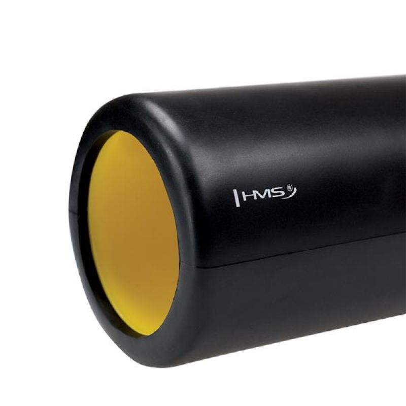 HMS Black Yellow FS111 Fitness Roller - Relieve Muscle Tension & Improve Flexibility