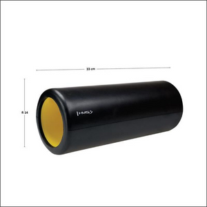 HMS Black Yellow FS111 Fitness Roller - Relieve Muscle Tension & Improve Flexibility