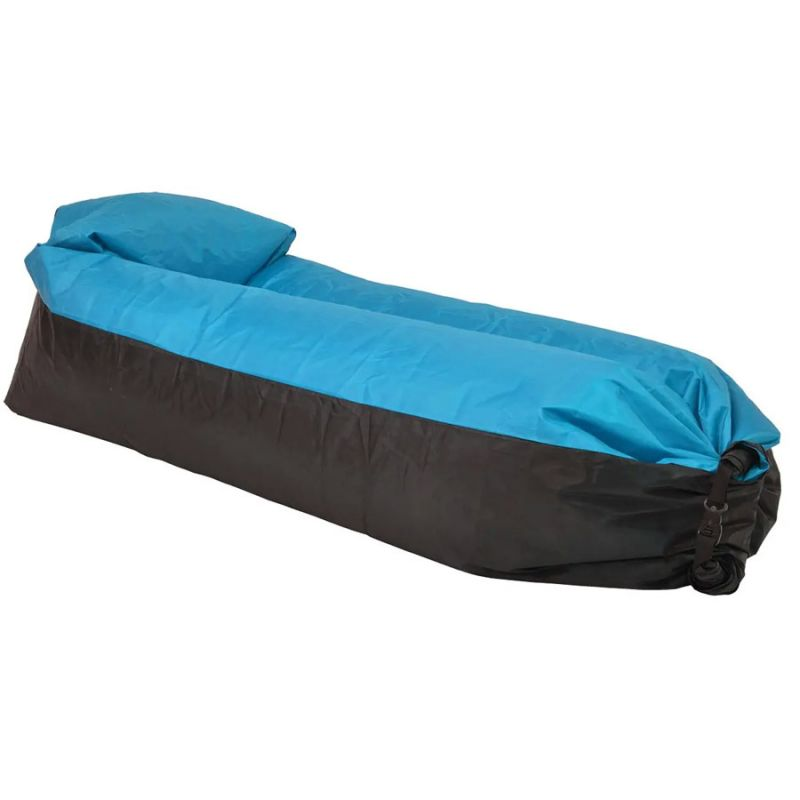 Sofá inflable Enero Lazy Bag: máxima relajación al aire libre, fácil instalación, material duradero, azul-negro