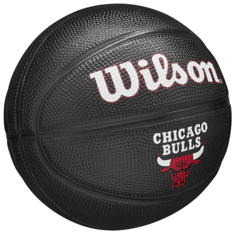 Wilson Team Tribute Chicago Bulls Mini Basketball - Size 3, High-Quality Gum Material, Black