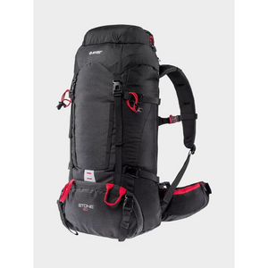 Hi-Tec Stone 50 BLACK/RED Hiking Backpack - Durable, Spacious & Comfortable