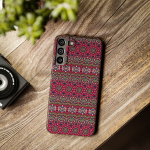 Funda para teléfono con mandala rojo